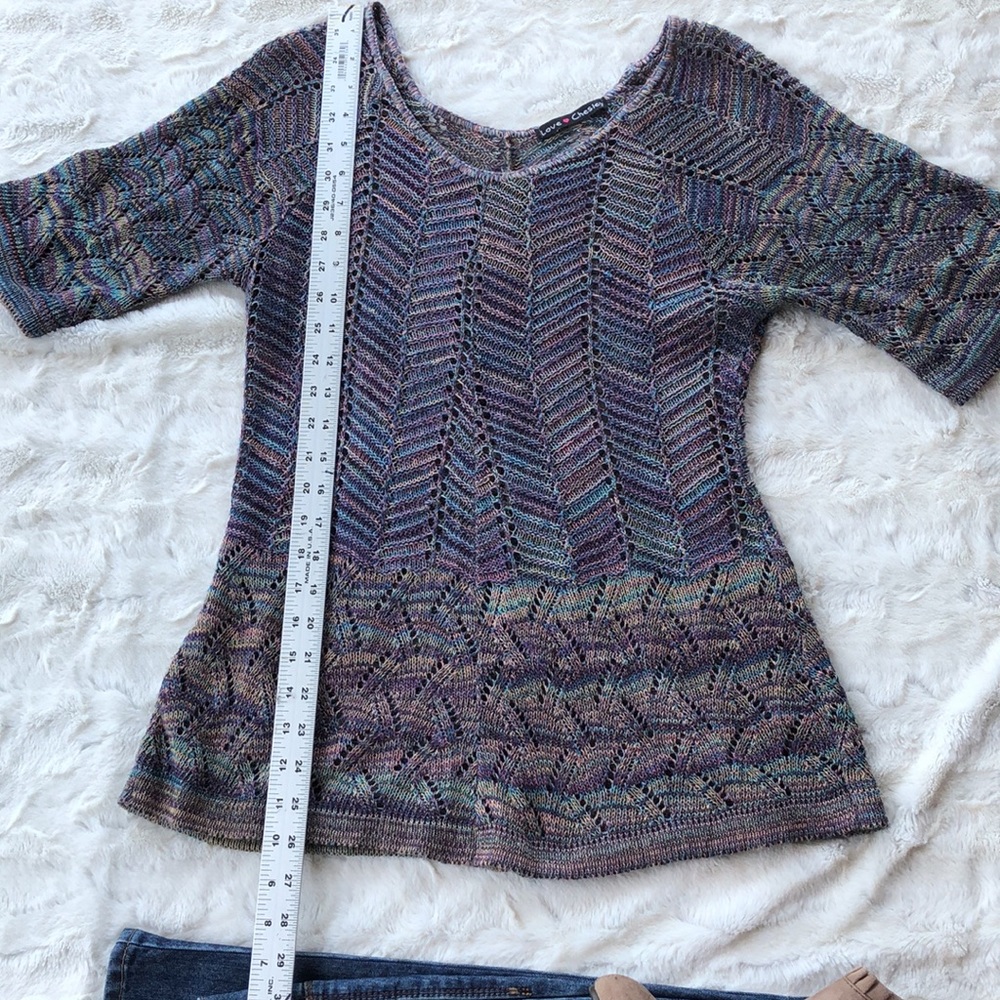 Love ❤️ Chesley Jewel-tone Airy 1/2 Sleeve Top - Picture 6 of 7